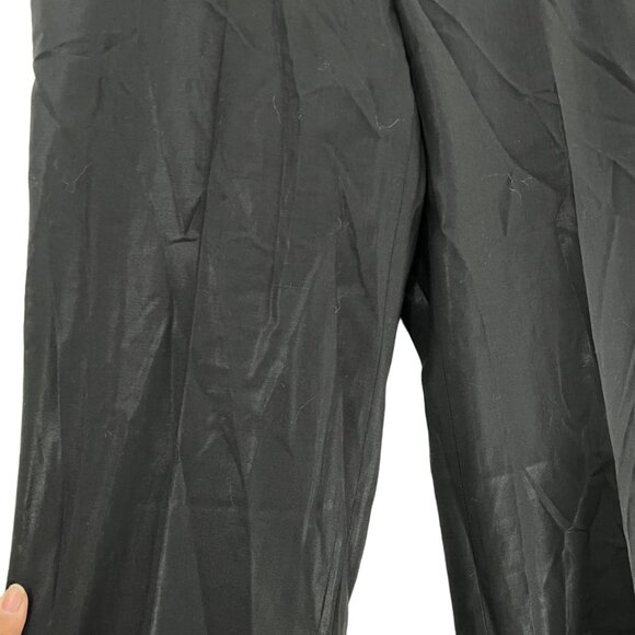Club Monaco Womens Black Buckle Back Straight Leg Wool Trouser Dress Pants 4 - Picture 4 of 4